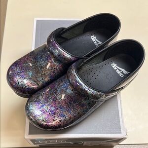 Dansko Professional Metallic Ink Multicolor Clogs